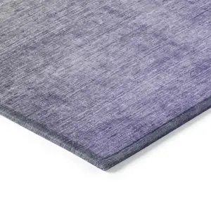 Photo of 8' Runner Olive Green and Purple Ombre Washable Non Skid Indoor Outdoor Runner Rug