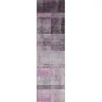 Photo of 8' Runner Purple Ombre Washable Non Skid Indoor Outdoor Runner Rug