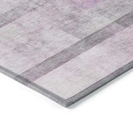 8' Runner Purple Ombre Washable Non Skid Indoor Outdoor Runner Rug Photo 7