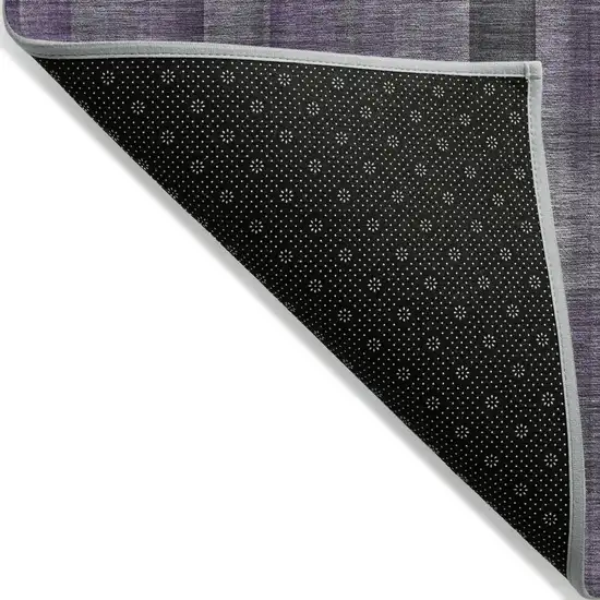 Purple Gray and Black Plaid Washable Non Skid Indoor Outdoor Area Rug Photo 4