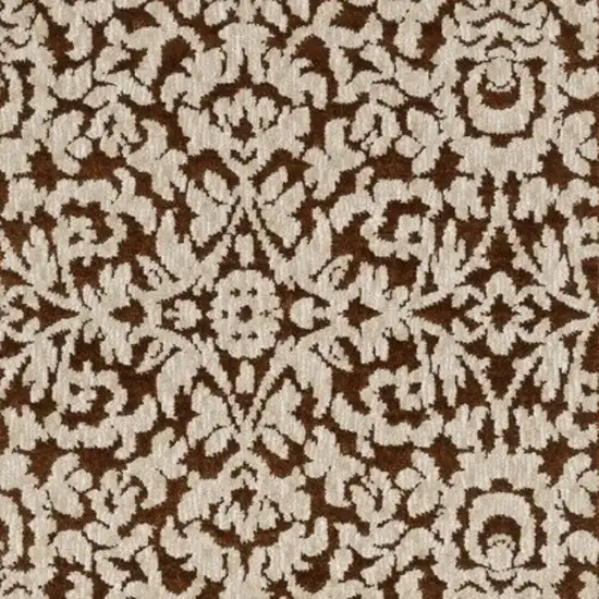 8' Rust And Beige Oriental Runner Rug Photo 6