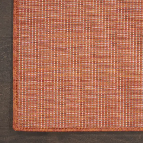 8' Rust Power Loom Runner Rug Photo 8