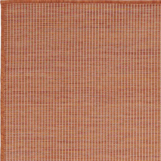 8' Rust Power Loom Runner Rug Photo 4