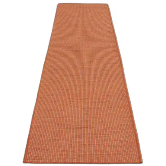 12' Rust Power Loom Runner Rug Photo 1