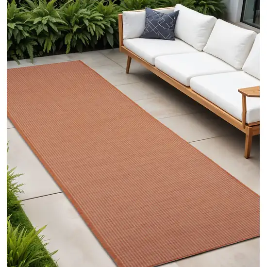 12' Terracotta Indoor Outdoor Area Rug Photo 1