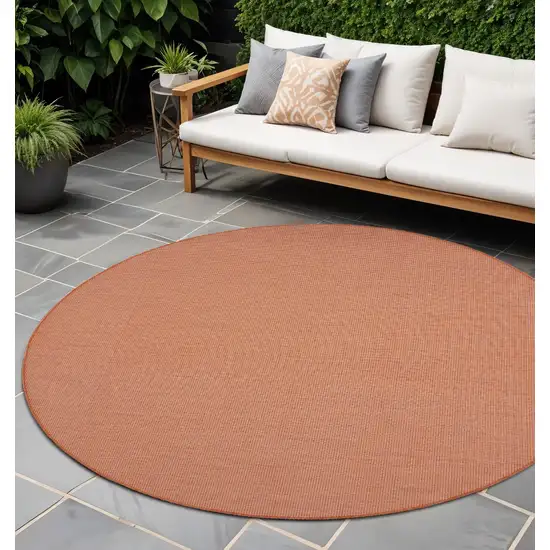 8' Terracotta Indoor Outdoor Area Rug Photo 1