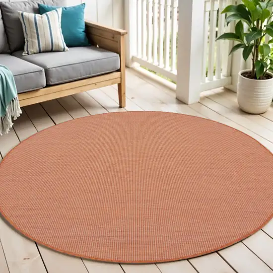 6' Terracotta Indoor Outdoor Area Rug Photo 1