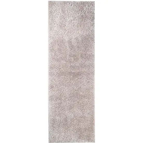 8' Shag Stain Resistant Runner Rug Photo 1