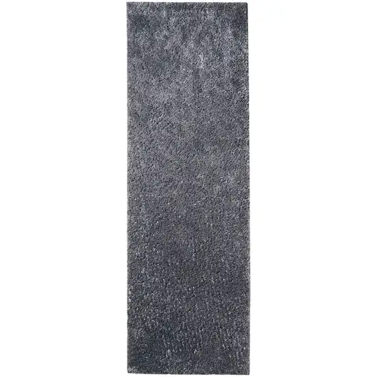 8' Shag Stain Resistant Runner Rug Photo 1