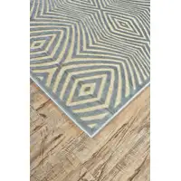 Photo of 8' Tan and Gray Abstract Power Loom Runner Rug