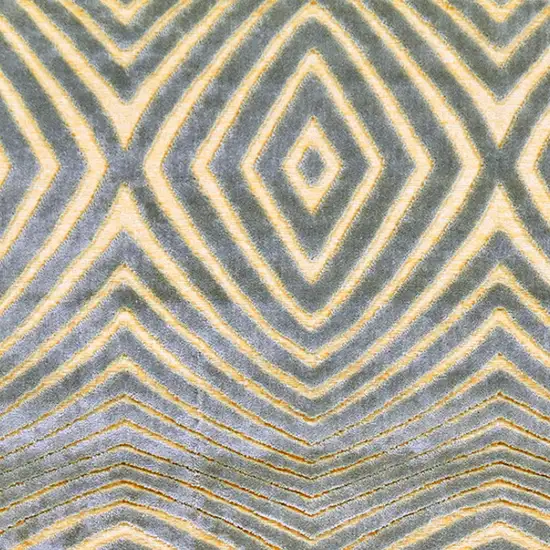 8' Tan and Gray Abstract Power Loom Runner Rug Photo 8