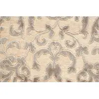 Photo of 8' Taupe and Tan Floral Power Loom Runner Rug