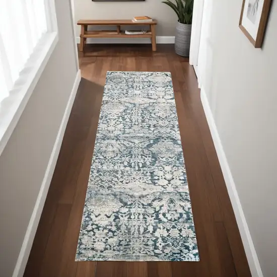 Teal Runner Rug Photo 1