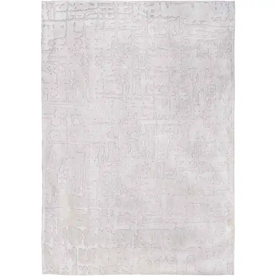 10' White Abstract Non Skid Area Rug Photo 2