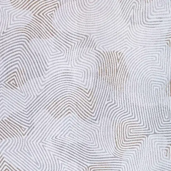 10' White Abstract Non Skid Area Rug Photo 6