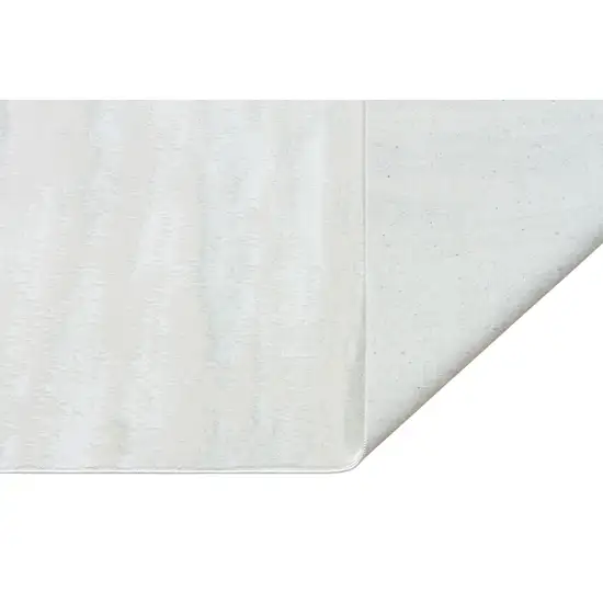 10' White Abstract Washable Non Skid Area Rug Photo 4