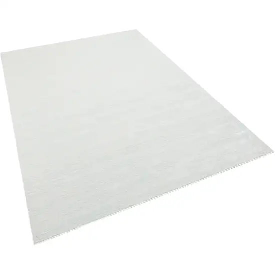 10' White Abstract Washable Non Skid Area Rug Photo 2