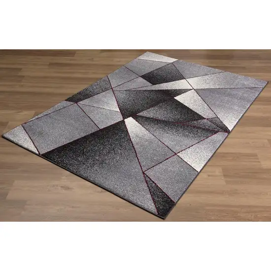 2' X 10'  Abstract Geometric Stain Resistant Area Rug Photo 6