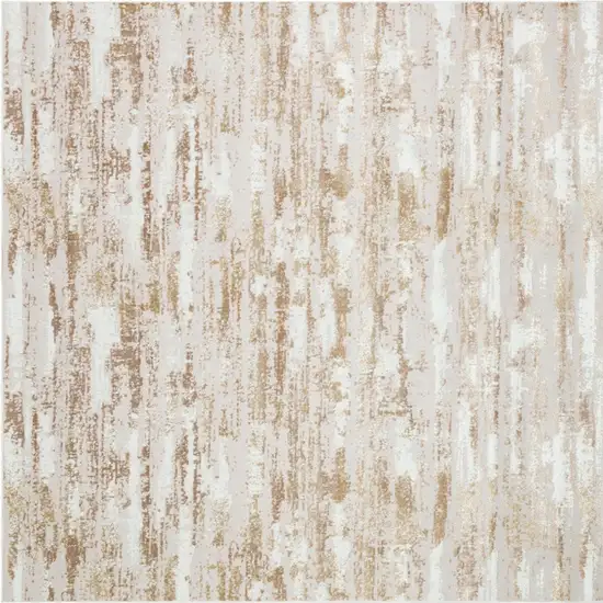 3' X 10' Beige Abstract Washable Non Skid Area Rug Photo 6