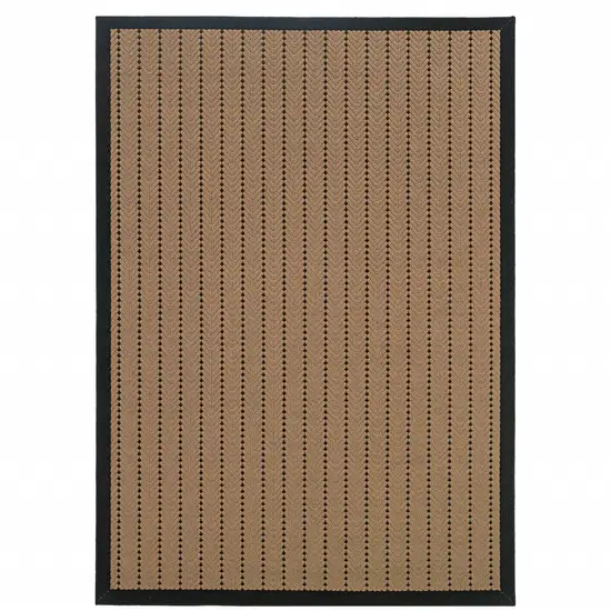 8' X 11' Beige Geometric Stain Resistant Indoor Outdoor Area Rug Photo 1