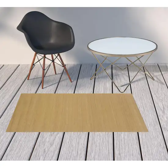 3' X 5' Beige Stain Resistant Indoor Outdoor Area Rug Photo 2