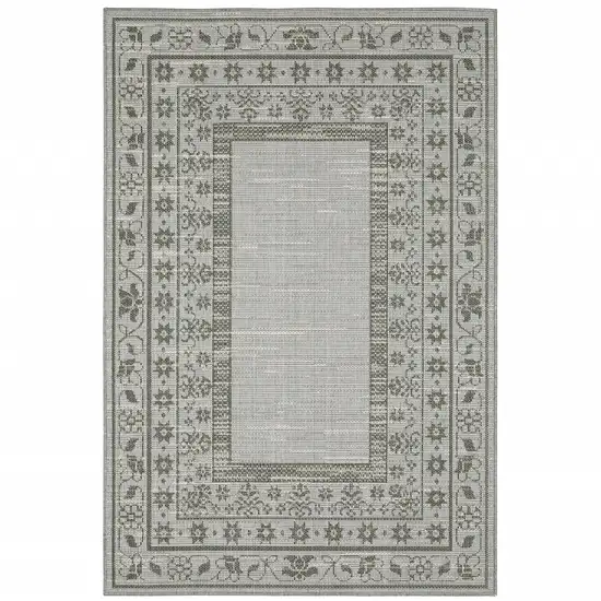 5' X 8' Beige Stain Resistant Indoor Outdoor Area Rug Photo 1