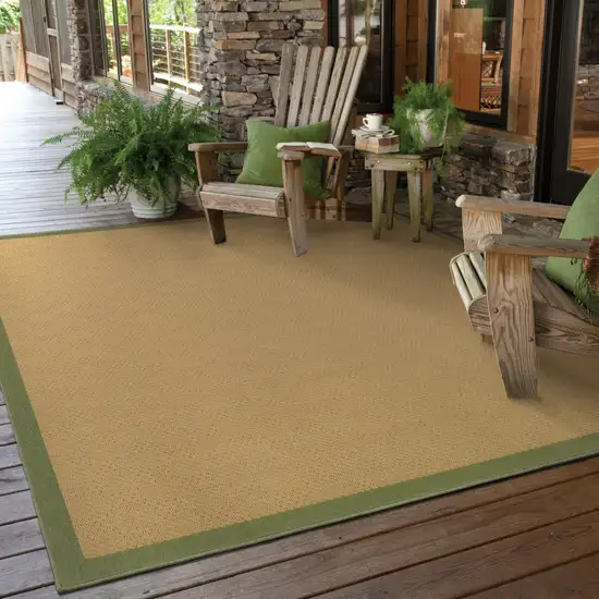 3' X 5' Beige Stain Resistant Indoor Outdoor Area Rug Photo 5