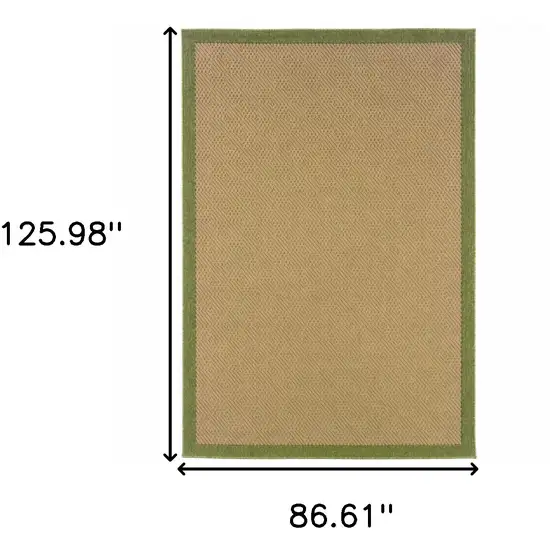 8' X 11' Beige Stain Resistant Indoor Outdoor Area Rug Photo 2