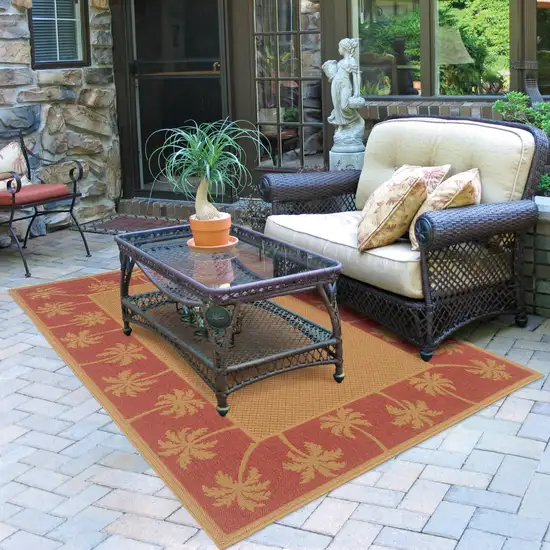 3' X 5' Beige Stain Resistant Indoor Outdoor Area Rug Photo 4