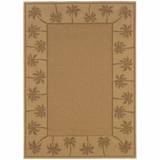 3' X 5' Beige Stain Resistant Indoor Outdoor Area Rug Photo 1