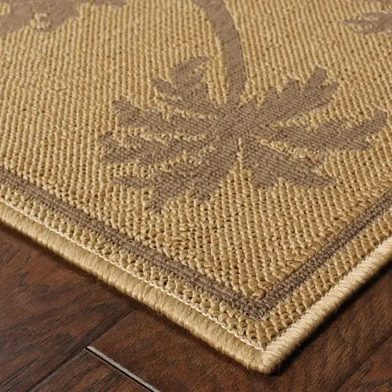 3' X 5' Beige Stain Resistant Indoor Outdoor Area Rug Photo 3