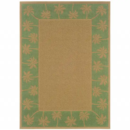 3' X 5' Beige Stain Resistant Indoor Outdoor Area Rug Photo 1