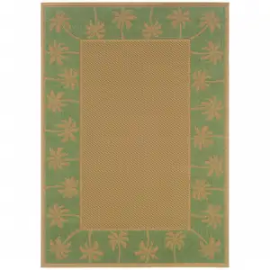 Photo of 8' X 11' Beige Stain Resistant Indoor Outdoor Area Rug