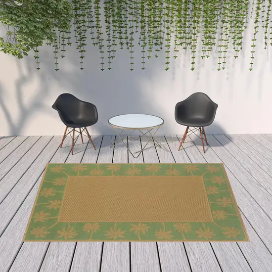 8' X 11' Beige Stain Resistant Indoor Outdoor Area Rug Photo 2