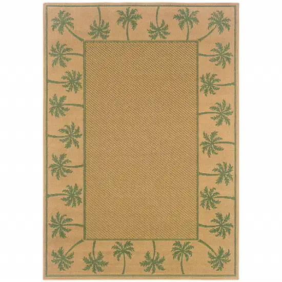 3' X 5' Beige Stain Resistant Indoor Outdoor Area Rug Photo 1