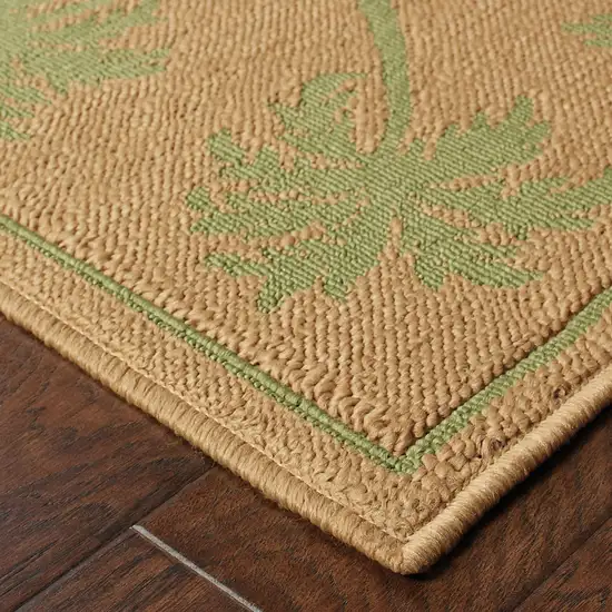 3' X 5' Beige Stain Resistant Indoor Outdoor Area Rug Photo 3