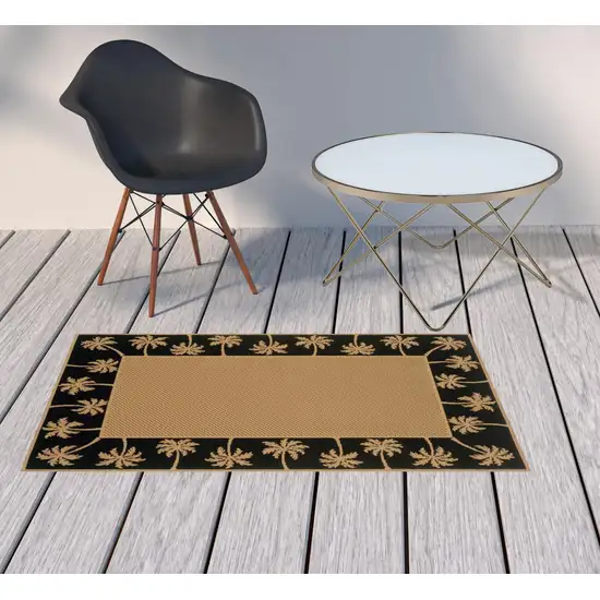 3' X 5' Beige Stain Resistant Indoor Outdoor Area Rug Photo 2