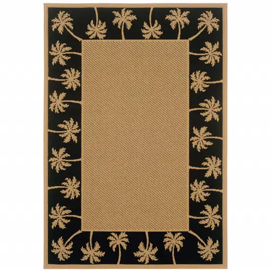 3' X 5' Beige Stain Resistant Indoor Outdoor Area Rug Photo 1