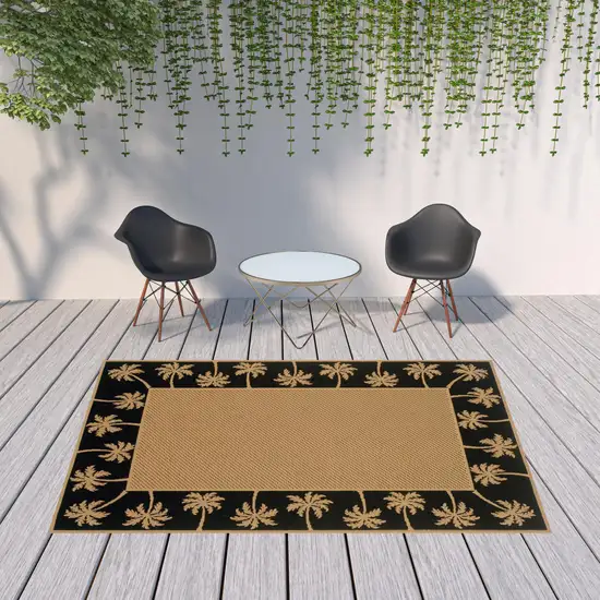 8' X 11' Beige Stain Resistant Indoor Outdoor Area Rug Photo 2