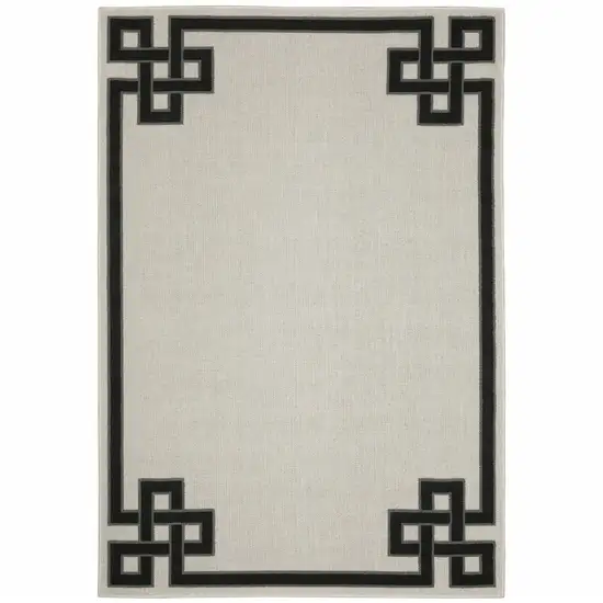 2' X 3' Beige Stain Resistant Indoor Outdoor Area Rug Photo 1