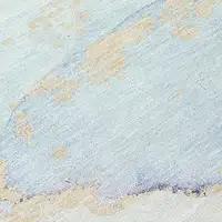 Photo of 3' X 5' Beige and Blue Abstract Washable Non Skid Indoor Outdoor Area Rug