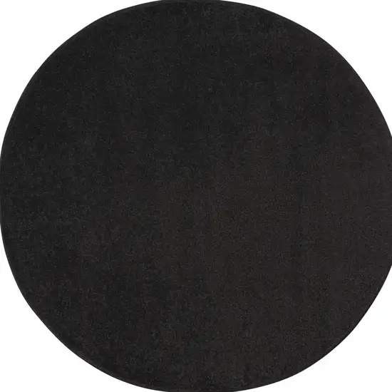 4' X 4' Black Round Non Skid Indoor Outdoor Area Rug Photo 4