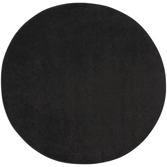 4' X 4' Black Round Non Skid Indoor Outdoor Area Rug Photo 1