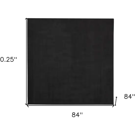 7' X 7' Black Square Non Skid Indoor Outdoor Area Rug Photo 5