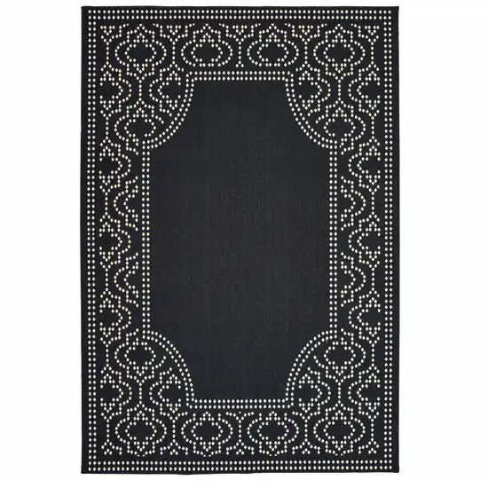 3' X 5' Black Stain Resistant Indoor Outdoor Area Rug Photo 1