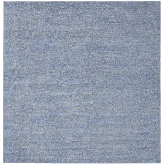 7' X 7' Blue And Grey Square Striped Non Skid Indoor Outdoor Area Rug Photo 3