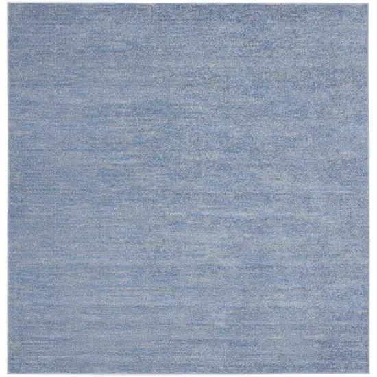 7' X 7' Blue And Grey Square Striped Non Skid Indoor Outdoor Area Rug Photo 3