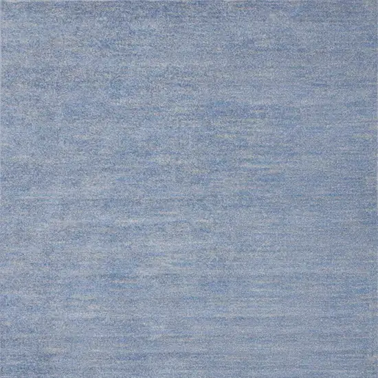 7' X 7' Blue And Grey Square Striped Non Skid Indoor Outdoor Area Rug Photo 4