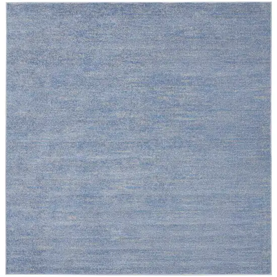 7' X 7' Blue And Grey Square Striped Non Skid Indoor Outdoor Area Rug Photo 1