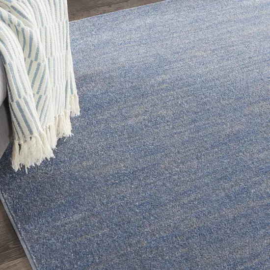 7' X 7' Blue And Grey Square Striped Non Skid Indoor Outdoor Area Rug Photo 6